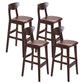 Minimalist Style Wooden Barstool for Home Use Upholstered Stools with Cushion Brown Brown Leather Clearhalo 'Bar Furniture' 'Bar Stools' 'bar_stools' 'furn' 'furn_bar_stools' 'Furniture' 'furniture_bar_stools' 'Kitchen & Dining Furniture' 4855046