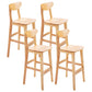 Minimalist Style Wooden Barstool for Home Use Upholstered Stools with Cushion Wood Natural Leather Clearhalo 'Bar Furniture' 'Bar Stools' 'bar_stools' 'furn' 'furn_bar_stools' 'Furniture' 'furniture_bar_stools' 'Kitchen & Dining Furniture' 4855050