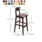 Minimalist Style Wooden Barstool for Home Use Upholstered Stools with Cushion Clearhalo 'Bar Furniture' 'Bar Stools' 'bar_stools' 'furn' 'furn_bar_stools' 'Furniture' 'furniture_bar_stools' 'Kitchen & Dining Furniture' 4855051