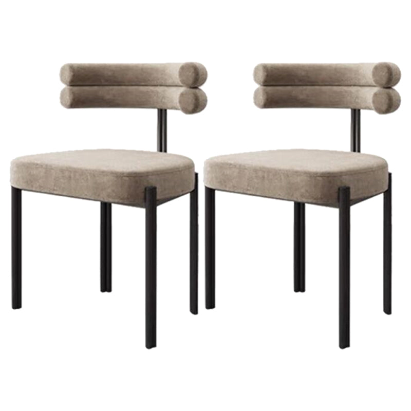 Modern Sintered Stone Dining Table Set 1/2/5 Pieces Dining Set for Home Use 2 Khaki Chairs Clearhalo 'Dining Room Sets' 'Dining Tables & Seating' 'dining_room_set' 'furn' 'furn_dining_room_set' 'Furniture' 'furniture_dining_room_set' 'Kitchen & Dining Furniture' 4855059