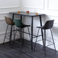 Contemporary Rectangle Table Dining Bar Counter Table for Kitchen 47.2"L x 23.6"W x 41.7"H Black Without Chairs Clearhalo 'Bar Furniture' 'Bar Tables' 'bar_tables' 'furn' 'furn_bar_tables' 'Furniture' 'furniture_bar_tables' 'Kitchen & Dining Furniture' 4855126