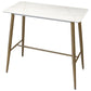 Contemporary Rectangle Table Dining Bar Counter Table for Kitchen 47.2"L x 23.6"W x 38.6"H White Without Chairs Clearhalo 'Bar Furniture' 'Bar Tables' 'bar_tables' 'furn' 'furn_bar_tables' 'Furniture' 'furniture_bar_tables' 'Kitchen & Dining Furniture' 4855132