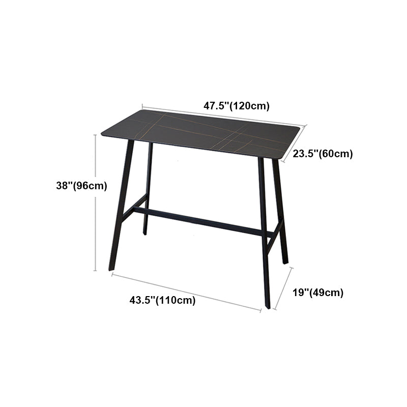 Contemporary Rectangle Table Dining Bar Counter Table for Kitchen Clearhalo 'Bar Furniture' 'Bar Tables' 'bar_tables' 'furn' 'furn_bar_tables' 'Furniture' 'furniture_bar_tables' 'Kitchen & Dining Furniture' 4855137