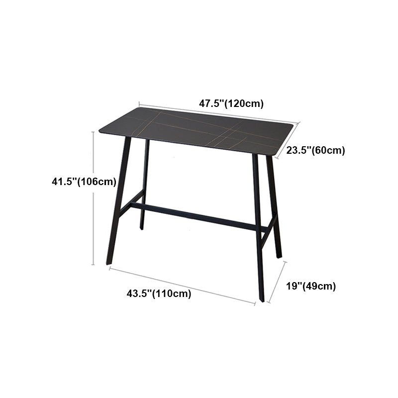 Contemporary Rectangle Table Dining Bar Counter Table for Kitchen Clearhalo 'Bar Furniture' 'Bar Tables' 'bar_tables' 'furn' 'furn_bar_tables' 'Furniture' 'furniture_bar_tables' 'Kitchen & Dining Furniture' 4855138