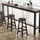 Modern Rectangle Wooden Table Dining Bar Counter Table for Kitchen 78.7"L x 15.7"W x 39.4"H Without Chairs Clearhalo 'Bar Furniture' 'Bar Tables' 'bar_tables' 'furn' 'furn_bar_tables' 'Furniture' 'furniture_bar_tables' 'Kitchen & Dining Furniture' 4855143