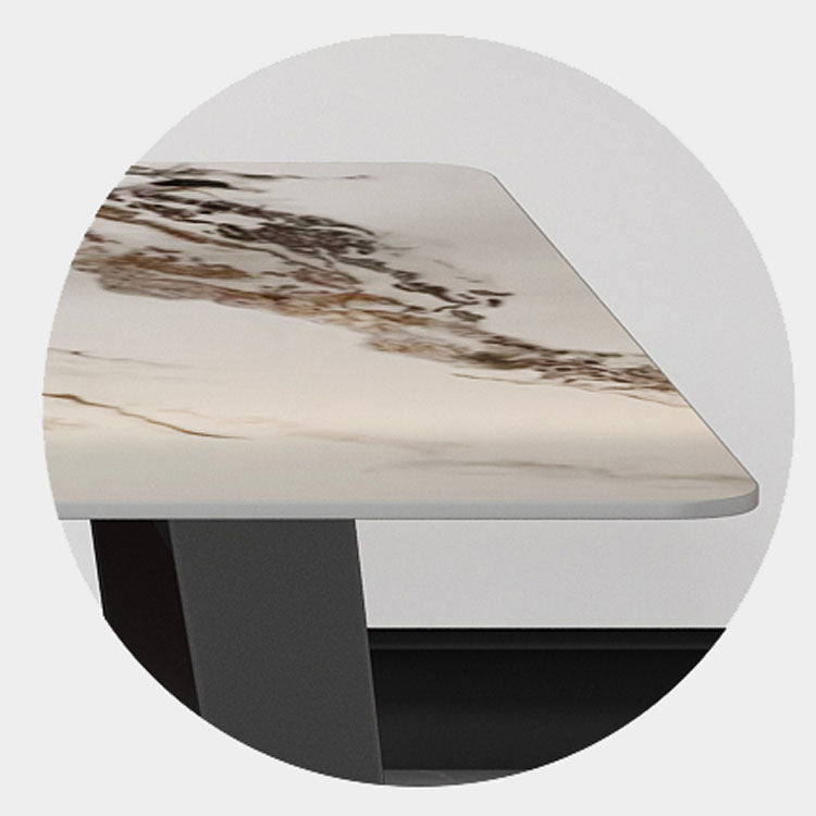 Modern 1/4/5/7 Pieces Dinette Set with Sintered Stone Top Rectangle Dining Table Set Clearhalo 'Dining Room Sets' 'Dining Tables & Seating' 'dining_room_set' 'furn' 'furn_dining_room_set' 'Furniture' 'furniture_dining_room_set' 'Kitchen & Dining Furniture' 4855191