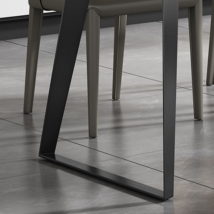 Modern 1/4/5/7 Pieces Dinette Set with Sintered Stone Top Rectangle Dining Table Set Clearhalo 'Dining Room Sets' 'Dining Tables & Seating' 'dining_room_set' 'furn' 'furn_dining_room_set' 'Furniture' 'furniture_dining_room_set' 'Kitchen & Dining Furniture' 4855192