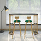 Glam Iron Bistro Table Stone Top Oval Indoor Bar Dining Table with 2-Shelf Clearhalo 'Bar Furniture' 'Bar Tables' 'bar_tables' 'furn' 'furn_bar_tables' 'Furniture' 'furniture_bar_tables' 'Kitchen & Dining Furniture' 4855217