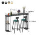 Glam Iron Bistro Table Stone Top Oval Indoor Bar Dining Table with 2-Shelf Clearhalo 'Bar Furniture' 'Bar Tables' 'bar_tables' 'furn' 'furn_bar_tables' 'Furniture' 'furniture_bar_tables' 'Kitchen & Dining Furniture' 4855220