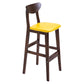 Footrest Wood Upholstered Bar Stool Matte Finish 28.74'' Low Back Stool Clearhalo 'Bar Furniture' 'Bar Stools' 'bar_stools' 'furn' 'furn_bar_stools' 'Furniture' 'furniture_bar_stools' 'Kitchen & Dining Furniture' 4855342