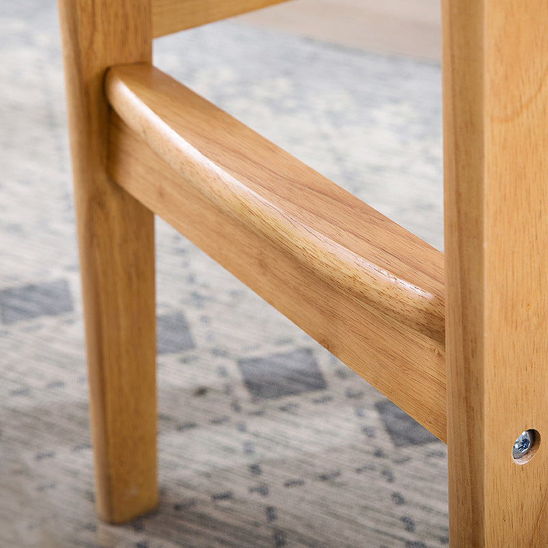Footrest Wood Upholstered Bar Stool Matte Finish 28.74'' Low Back Stool Clearhalo 'Bar Furniture' 'Bar Stools' 'bar_stools' 'furn' 'furn_bar_stools' 'Furniture' 'furniture_bar_stools' 'Kitchen & Dining Furniture' 4855344
