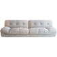 Modern Tufted Back Sofa Sectional Cream Armless Sofa and Chiase 110.2"L x 43.3"W x 29.5"H Horizontal Clearhalo 'furn' 'furn_sectionals' 'Furniture' 'furniture_sectionals' 'kitchen' 'kitchen_sectionals' 'Living Room Furniture' 'Sectionals' 4855383