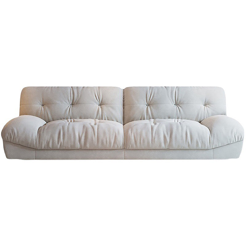 Modern Tufted Back Sofa Sectional Cream Armless Sofa and Chiase 110.2"L x 43.3"W x 29.5"H Horizontal Clearhalo 'furn' 'furn_sectionals' 'Furniture' 'furniture_sectionals' 'kitchen' 'kitchen_sectionals' 'Living Room Furniture' 'Sectionals' 4855383