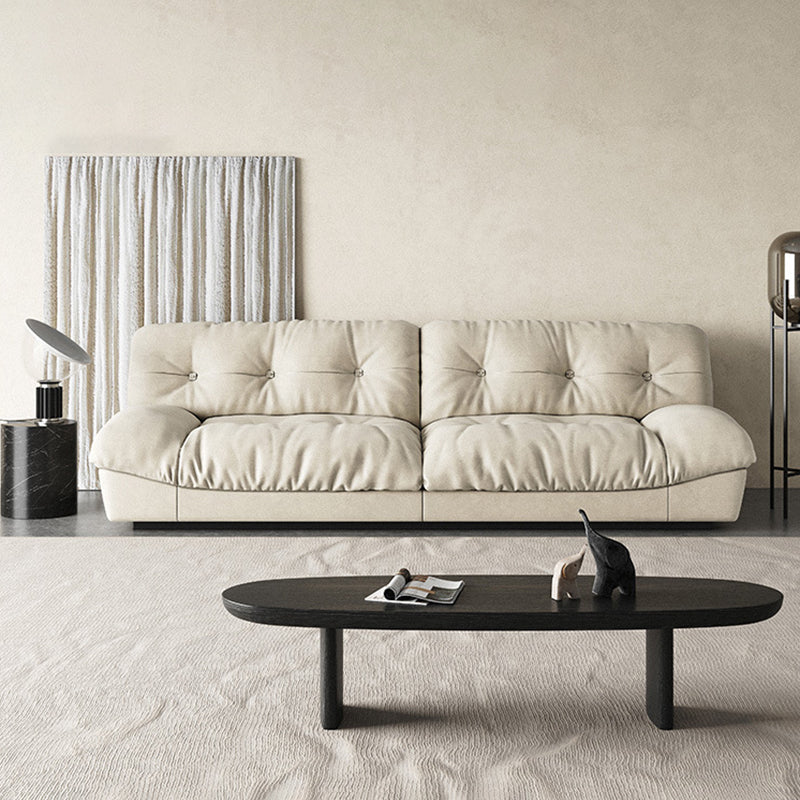 Modern Tufted Back Sofa Sectional Cream Armless Sofa and Chiase Horizontal Clearhalo 'furn' 'furn_sectionals' 'Furniture' 'furniture_sectionals' 'kitchen' 'kitchen_sectionals' 'Living Room Furniture' 'Sectionals' 4855398