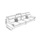 High Back Faux leather Pillow Top Arm Sofa and Sectional with Wear resistant Clearhalo 'furn' 'furn_sectionals' 'Furniture' 'furniture_sectionals' 'kitchen' 'kitchen_sectionals' 'Living Room Furniture' 'Sectionals' 4855520