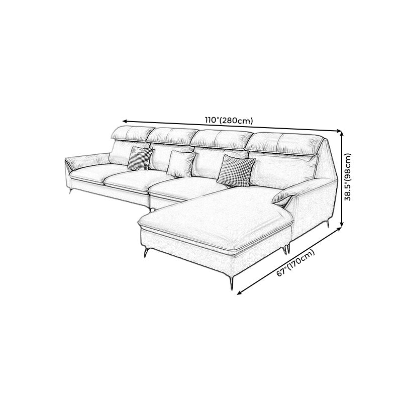 High Back Faux leather Pillow Top Arm Sofa and Sectional with Wear resistant Clearhalo 'furn' 'furn_sectionals' 'Furniture' 'furniture_sectionals' 'kitchen' 'kitchen_sectionals' 'Living Room Furniture' 'Sectionals' 4855521
