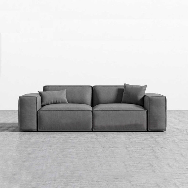 Square Arm Cushion Back Modern Velvet Living Room L-Shape Sofa 82"L x 39"W x 29"H Dark Gray Sponge Clearhalo 'furn' 'furn_sectionals' 'Furniture' 'furniture_sectionals' 'kitchen' 'kitchen_sectionals' 'Living Room Furniture' 'Sectionals' 4855579