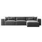 Square Arm Cushion Back Modern Velvet Living Room L-Shape Sofa Clearhalo 'furn' 'furn_sectionals' 'Furniture' 'furniture_sectionals' 'kitchen' 'kitchen_sectionals' 'Living Room Furniture' 'Sectionals' 4855581