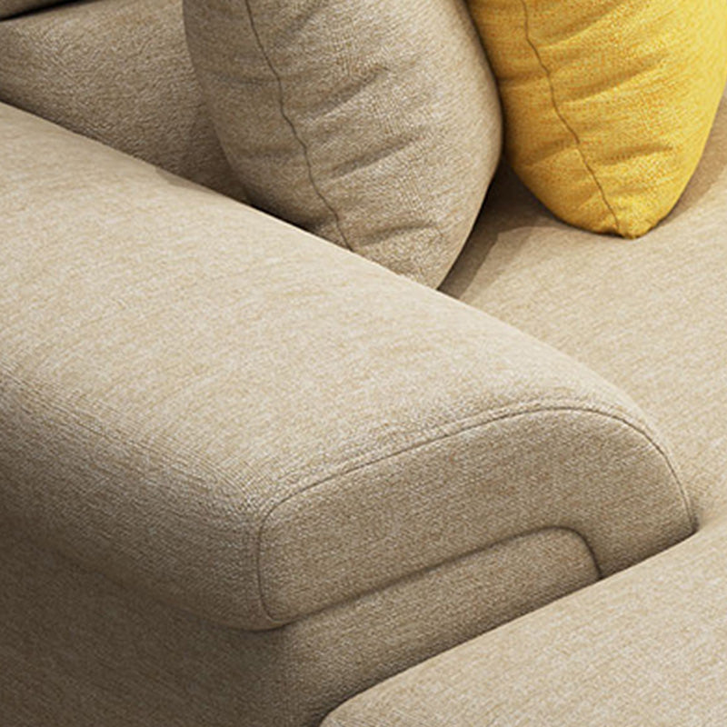 High Back Pillow Top Arm Sectional Left Hand Facing Sofa and Chaise with Slipcover Clearhalo 'furn' 'furn_sectionals' 'Furniture' 'furniture_sectionals' 'kitchen' 'kitchen_sectionals' 'Living Room Furniture' 'Sectionals' 4855603