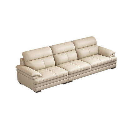 Genuine Leather High Back Pillow Top Arm Sofa and Sectional with Wear Resistant 108"L x 37"W x 37"H Sponge Clearhalo 'furn' 'furn_sectionals' 'Furniture' 'furniture_sectionals' 'kitchen' 'kitchen_sectionals' 'Living Room Furniture' 'Sectionals' 4855627