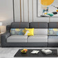 Contemporary Sloped Arm Sectional Removable Cushions Sofa and Chaise for Living Room Clearhalo 'furn' 'furn_sectionals' 'Furniture' 'furniture_sectionals' 'kitchen' 'kitchen_sectionals' 'Living Room Furniture' 'Sectionals' 4855658