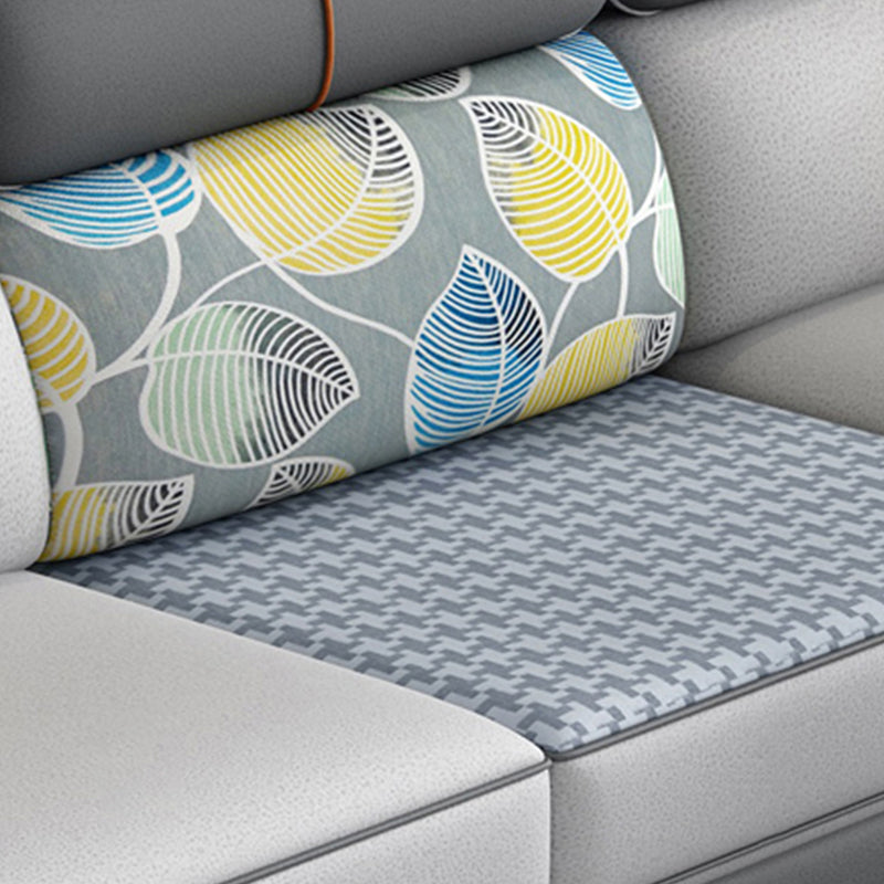 Contemporary Sloped Arm Sectional Removable Cushions Sofa and Chaise for Living Room Clearhalo 'furn' 'furn_sectionals' 'Furniture' 'furniture_sectionals' 'kitchen' 'kitchen_sectionals' 'Living Room Furniture' 'Sectionals' 4855662