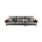 Faux leather High Back Square Arm Sofa and Sectional with Stain-Resistant 87"L x 39"W x 39"H Clearhalo 'furn' 'furn_sectionals' 'Furniture' 'furniture_sectionals' 'kitchen' 'kitchen_sectionals' 'Living Room Furniture' 'Sectionals' 4855670