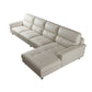 Modern Cream High Back Sofa and Chaise Pillow Top Arm Leather Sectional Clearhalo 'furn' 'furn_sectionals' 'Furniture' 'furniture_sectionals' 'kitchen' 'kitchen_sectionals' 'Living Room Furniture' 'Sectionals' 4855685