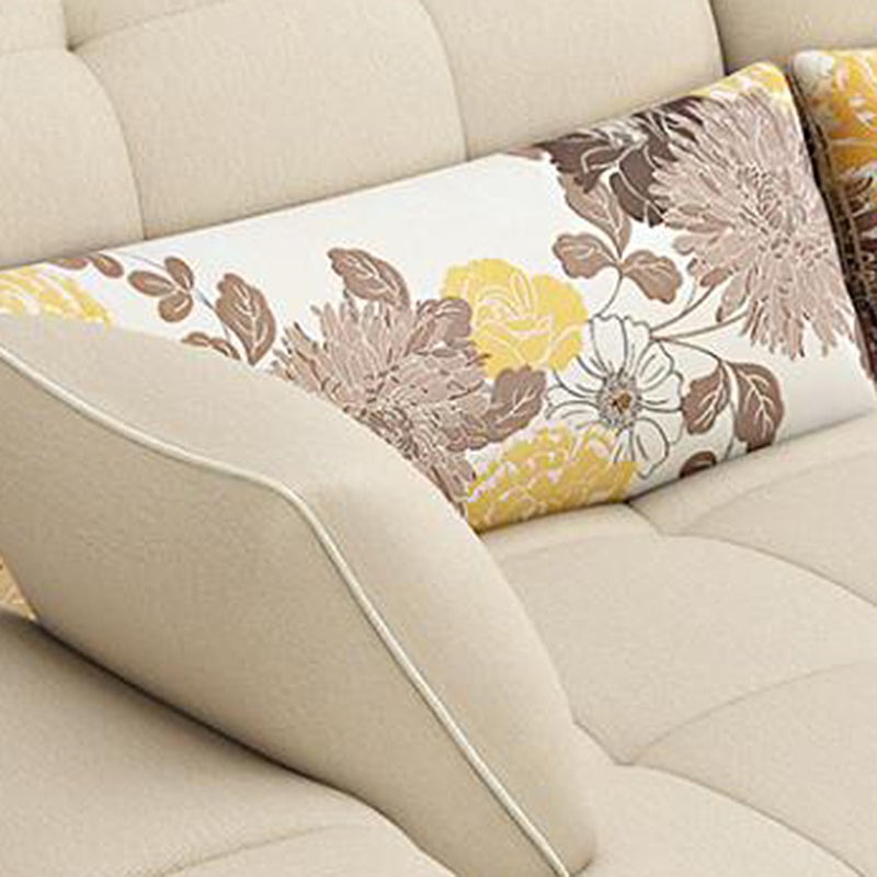 129.92" W √ó 62.99" D √ó 33.46" H Removable Cushions Pillow Top Arm Sofa and Sectional Clearhalo 'furn' 'furn_sectionals' 'Furniture' 'furniture_sectionals' 'kitchen' 'kitchen_sectionals' 'Living Room Furniture' 'Sectionals' 4855769