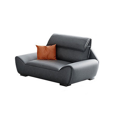 Faux leather High Back Sofa Stain-Resistant Sectional with Flared Arm 42.5"L x 35"W x 35"H Sponge Clearhalo 'furn' 'furn_sectionals' 'Furniture' 'furniture_sectionals' 'kitchen' 'kitchen_sectionals' 'Living Room Furniture' 'Sectionals' 4855819