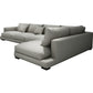 23.6"High Square Arm Sectional Contemporary Sofa and Chaise for Living Room Clearhalo 'furn' 'furn_sectionals' 'Furniture' 'furniture_sectionals' 'kitchen' 'kitchen_sectionals' 'Living Room Furniture' 'Sectionals' 4855853