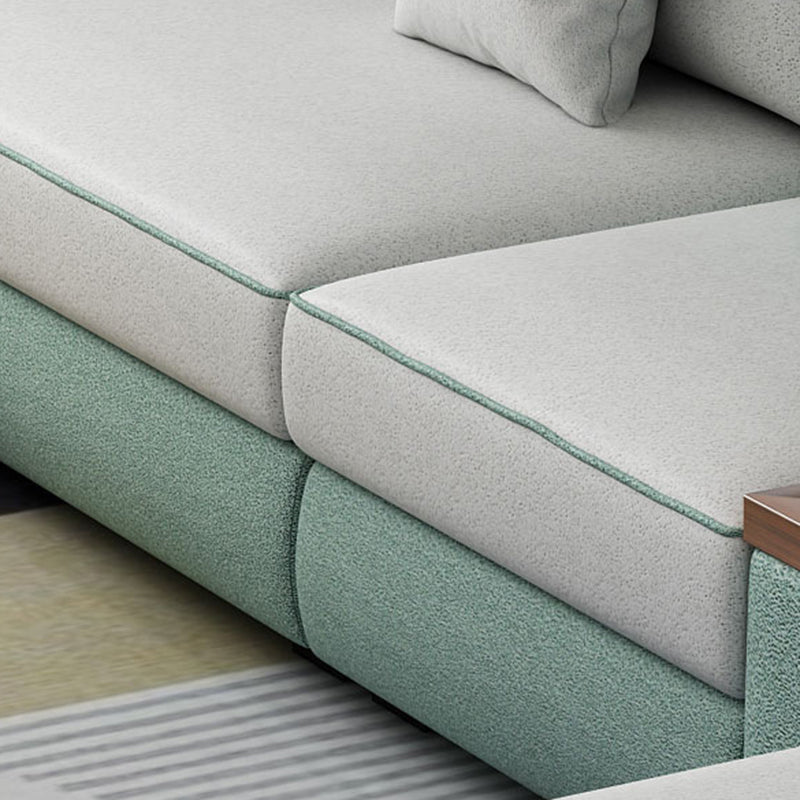 141.73" L√ó 70.86" W √ó 33.46" H Fabric Sofa and Chaise High Back Sloped Arms Sectional Clearhalo 'furn' 'furn_sectionals' 'Furniture' 'furniture_sectionals' 'kitchen' 'kitchen_sectionals' 'Living Room Furniture' 'Sectionals' 4855896