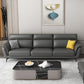 Modern Genuine Leather Sofa High Back Sectional with Pillow Top Arm 102"L x 33.5"W x 35"H Clearhalo 'furn' 'furn_sectionals' 'Furniture' 'furniture_sectionals' 'kitchen' 'kitchen_sectionals' 'Living Room Furniture' 'Sectionals' 4855899