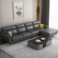 Modern Genuine Leather Sofa High Back Sectional with Pillow Top Arm 130"L x 68"W x 35"H Sponge Clearhalo 'furn' 'furn_sectionals' 'Furniture' 'furniture_sectionals' 'kitchen' 'kitchen_sectionals' 'Living Room Furniture' 'Sectionals' 4855900