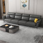 Modern Genuine Leather Sofa High Back Sectional with Pillow Top Arm 126"L x 33.5"W x 35"H Latex Clearhalo 'furn' 'furn_sectionals' 'Furniture' 'furniture_sectionals' 'kitchen' 'kitchen_sectionals' 'Living Room Furniture' 'Sectionals' 4855903