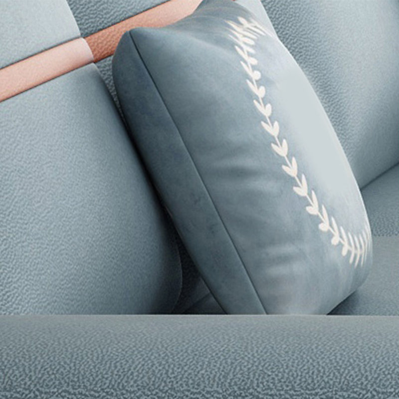 4-seat Cushion Back Sofa 109"L x 65"W x 35.5"H Recessed Arm Sectional with Storage Clearhalo 'furn' 'furn_sectionals' 'Furniture' 'furniture_sectionals' 'kitchen' 'kitchen_sectionals' 'Living Room Furniture' 'Sectionals' 4855977