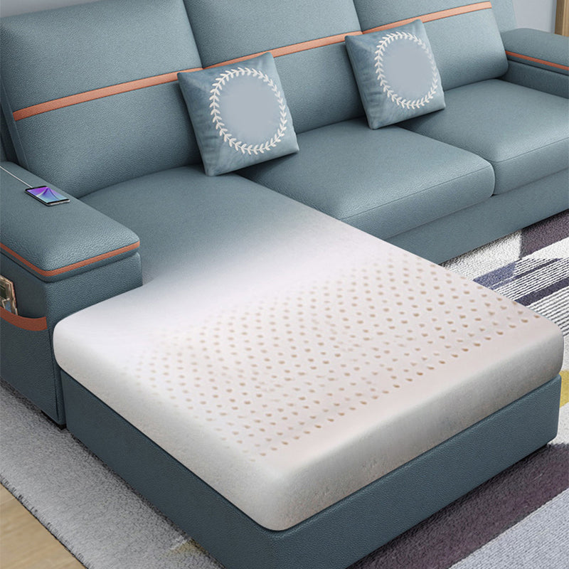4-seat Cushion Back Sofa 109"L x 65"W x 35.5"H Recessed Arm Sectional with Storage Clearhalo 'furn' 'furn_sectionals' 'Furniture' 'furniture_sectionals' 'kitchen' 'kitchen_sectionals' 'Living Room Furniture' 'Sectionals' 4855978