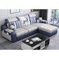 Modern Scooped Arm Sectional 106.3"L x 57"W x 35.43"H High Back Sofa with Storage Blue-Gray Clearhalo 'furn' 'furn_sectionals' 'Furniture' 'furniture_sectionals' 'kitchen' 'kitchen_sectionals' 'Living Room Furniture' 'Sectionals' 4856001
