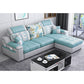 Modern Scooped Arm Sectional 106.3"L x 57"W x 35.43"H High Back Sofa with Storage Light Blue-White Clearhalo 'furn' 'furn_sectionals' 'Furniture' 'furniture_sectionals' 'kitchen' 'kitchen_sectionals' 'Living Room Furniture' 'Sectionals' 4856014