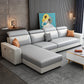 108.66"L x 57.09"W x 35.43"H 4-seat Cushion Back Sofa Tuxedo Arm Sectionals with Storage Grey Beige Clearhalo 'furn' 'furn_sectionals' 'Furniture' 'furniture_sectionals' 'kitchen' 'kitchen_sectionals' 'Living Room Furniture' 'Sectionals' 4856073