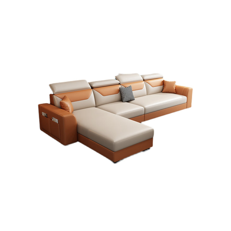 108.66"L x 57.09"W x 35.43"H 4-seat Cushion Back Sofa Tuxedo Arm Sectionals with Storage Clearhalo 'furn' 'furn_sectionals' 'Furniture' 'furniture_sectionals' 'kitchen' 'kitchen_sectionals' 'Living Room Furniture' 'Sectionals' 4856077