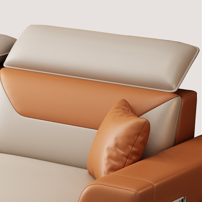 108.66"L x 57.09"W x 35.43"H 4-seat Cushion Back Sofa Tuxedo Arm Sectionals with Storage Clearhalo 'furn' 'furn_sectionals' 'Furniture' 'furniture_sectionals' 'kitchen' 'kitchen_sectionals' 'Living Room Furniture' 'Sectionals' 4856079