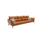 Tan Contemporary Pillow Top Arm Sofa/Sectional with Removable Cushions for Living Room 87"L x 35.5"W x 33"H Clearhalo 'furn' 'furn_sectionals' 'Furniture' 'furniture_sectionals' 'kitchen' 'kitchen_sectionals' 'Living Room Furniture' 'Sectionals' 4856086