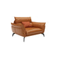 Tan Contemporary Pillow Top Arm Sofa/Sectional with Removable Cushions for Living Room 41"L x 35"W x 33.5"H Genuine Leather Clearhalo 'furn' 'furn_sectionals' 'Furniture' 'furniture_sectionals' 'kitchen' 'kitchen_sectionals' 'Living Room Furniture' 'Sectionals' 4856089