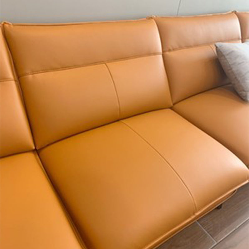 Tan Contemporary Pillow Top Arm Sofa/Sectional with Removable Cushions for Living Room Clearhalo 'furn' 'furn_sectionals' 'Furniture' 'furniture_sectionals' 'kitchen' 'kitchen_sectionals' 'Living Room Furniture' 'Sectionals' 4856093