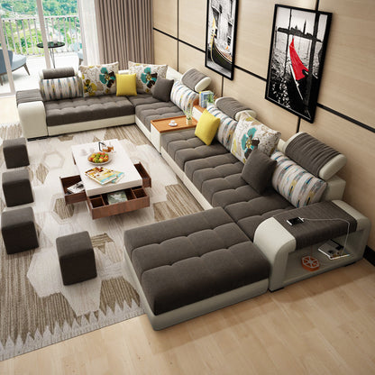 Modern Pillowed Back Cushions Sofa Tufted Sectionalwith Storage for Living Room Coffee-White Velvet Clearhalo 'furn' 'furn_sectionals' 'Furniture' 'furniture_sectionals' 'kitchen' 'kitchen_sectionals' 'Living Room Furniture' 'Sectionals' 4856113