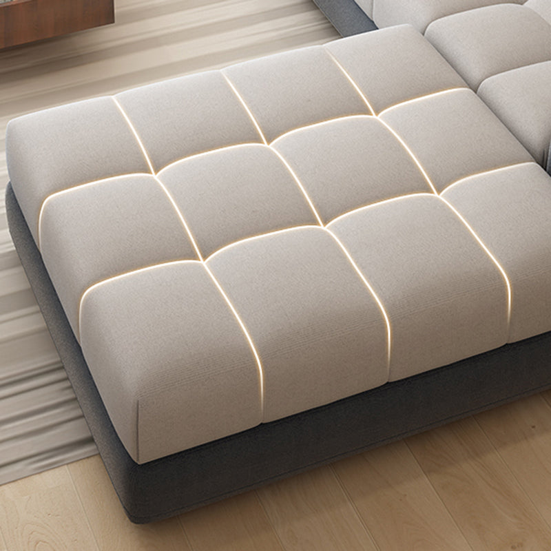 Modern Pillowed Back Cushions Sofa Tufted Sectionalwith Storage for Living Room Clearhalo 'furn' 'furn_sectionals' 'Furniture' 'furniture_sectionals' 'kitchen' 'kitchen_sectionals' 'Living Room Furniture' 'Sectionals' 4856118