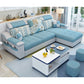 Modern Pillow Top Arm Sectionals 82.68"L x 57"W x 35.43"H High Back Sofa with Storage Light Blue Cotton Blend Latex Clearhalo 'furn' 'furn_sectionals' 'Furniture' 'furniture_sectionals' 'kitchen' 'kitchen_sectionals' 'Living Room Furniture' 'Sectionals' 4856121