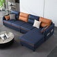 L-Shape Storage Sectional Stain-Resistant Sofa with Chaise for Four People Dark Blue Clearhalo 'furn' 'furn_sectionals' 'Furniture' 'furniture_sectionals' 'kitchen' 'kitchen_sectionals' 'Living Room Furniture' 'Sectionals' 4856152