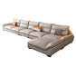 Modern Cream Cushion Back Sofa Faux Leather Living Room Sectional with Storage 157.5"L x 65"W x 35"H Clearhalo 'furn' 'furn_sectionals' 'Furniture' 'furniture_sectionals' 'kitchen' 'kitchen_sectionals' 'Living Room Furniture' 'Sectionals' 4856208